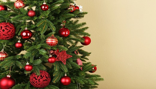 Christmas Tree with Tan background